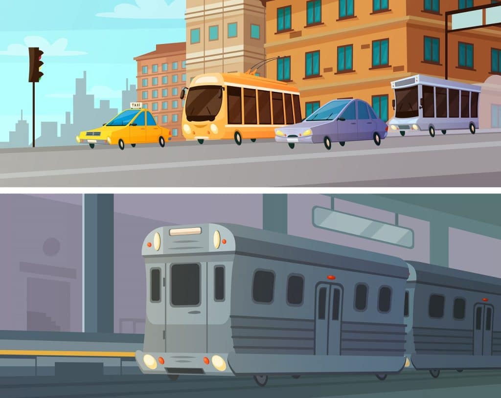 train vs voiture