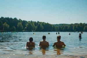 baignade en lac