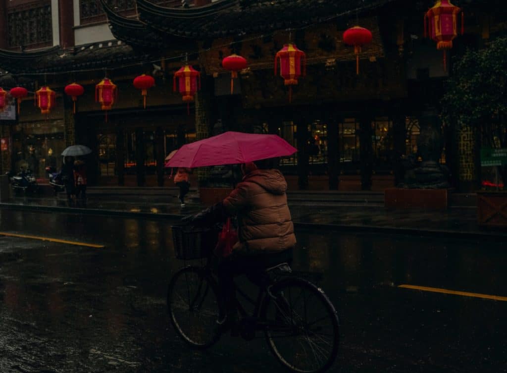 pluie dans la rue
