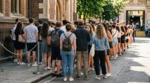 touristes qui attendent